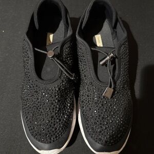 Zara Black Embellished Women's Sneakers